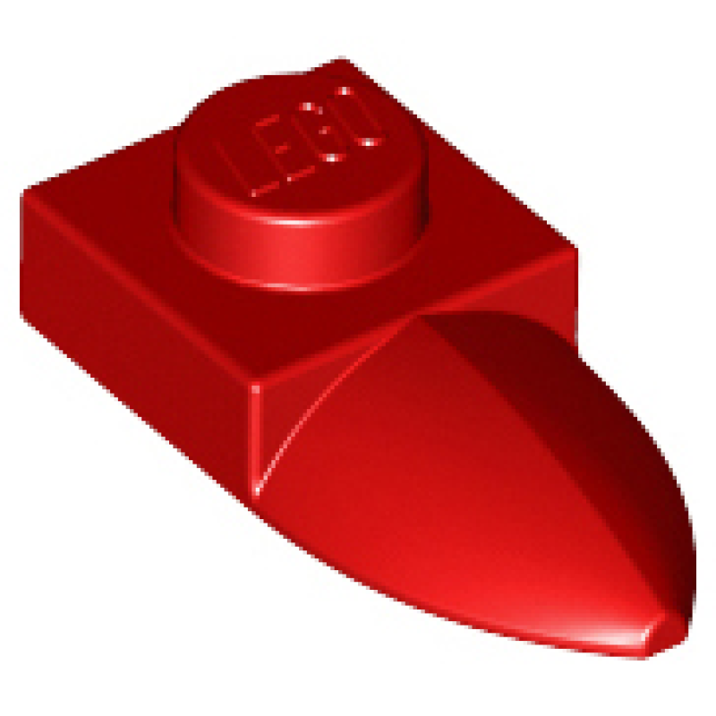 Plaat, Aangepast 1x1 met horizontale tand Red